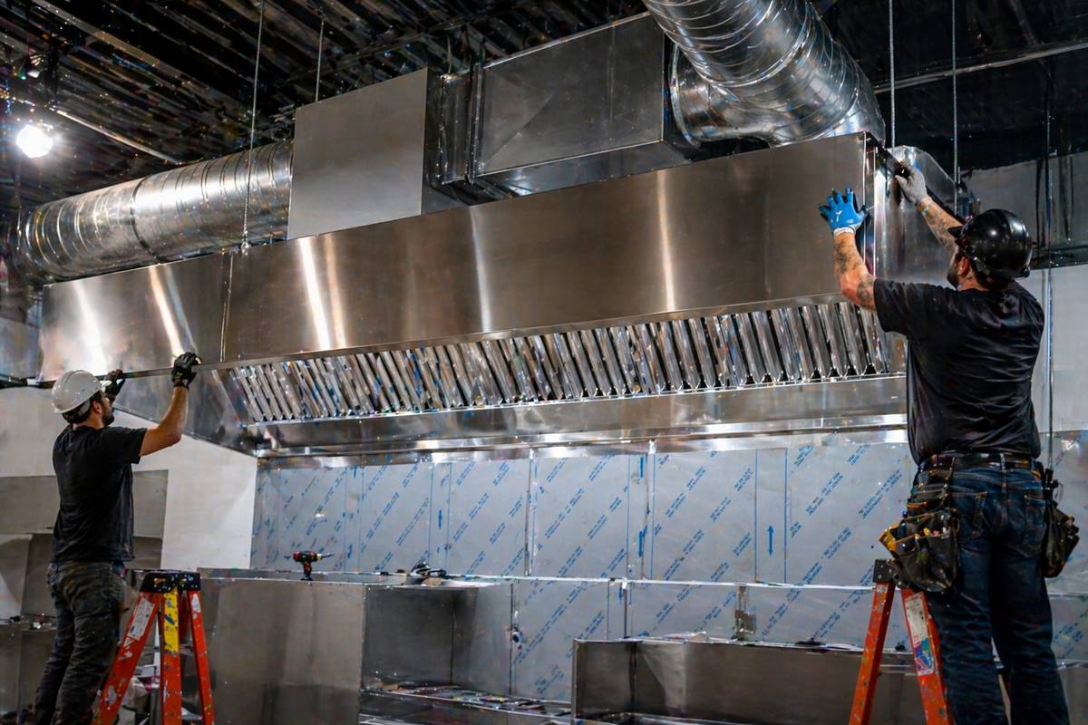Hood and ventilation install
